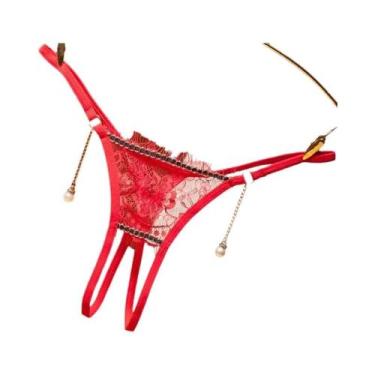 Imagem de Calcinhas Tangas Sexy Sem Costura Em Renda Para Mulheres, Lingerie Com