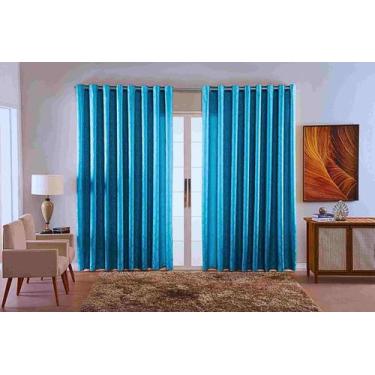 Imagem de Cortina Sala Quarto Decoraçao Jacquard Tecido Luxo 3,00X2,50 - Bf Conf