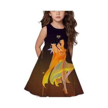 Imagem de Kpop Demon Hunters Vestido de verão para meninas crianças fofo casual 