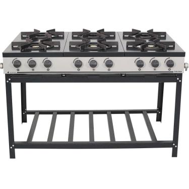 Imagem de Fogão Industrial Venâncio A Gás Bravo 6 Bocas Padrão Br6b