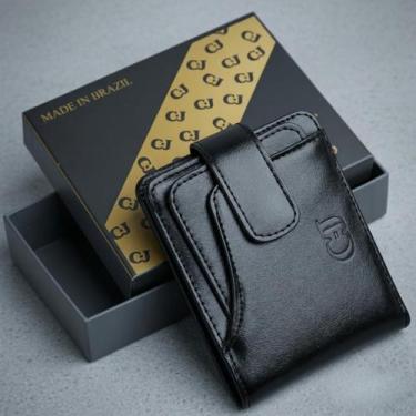 Imagem de Carteira Masculina Couro Legitimo Original Com Fecho completo +Porta C