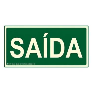 Imagem de Placa De Sinalização Saída Fotoluminescente - Congratulations Store