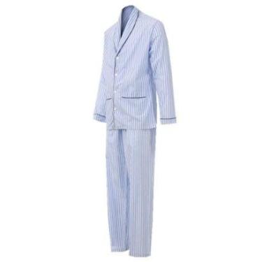 Imagem de Pijama Masculino Longo Aberto Listrado Randig 100% Algodão CCPPL920-Masculino