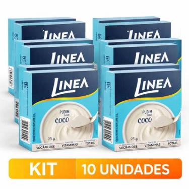 Imagem de Kit 10 Pó para Pudim De Coco Linea 25g