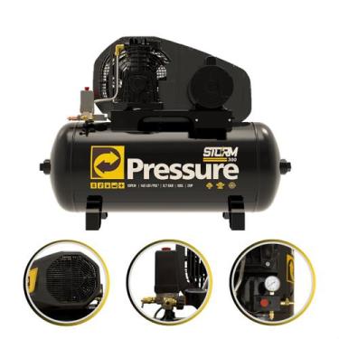 Imagem de Compressor de Ar Pressure 10 Pés 100 Litros 140 PSI 2 Hp Elétrico Mono
