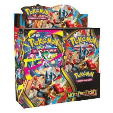 Imagem de Cartas Pokémon Booster Mega Evolução com 216 Cards Copag
