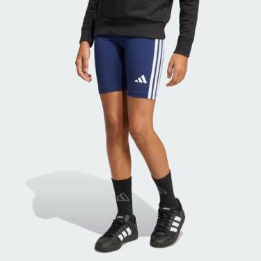 Imagem de Shorts Adidas Biker Juvenil Azul, 12 ANOS