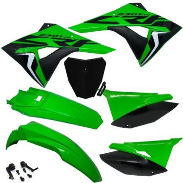 Imagem de Kit Plástico Carenagem Biker Next Crf 230 Com Number Plate e Adesivos,
