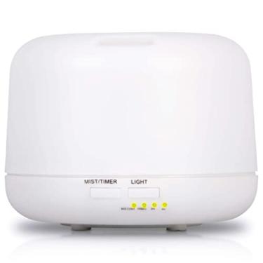 Imagem de Umidificador Purificador De Ar Aromatizador Luminária Rgb Led Ultrassónico 300 ml Residencial Escritório