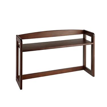 Imagem de KIZQYN Estante industrial estante de madeira moderna estreita, pequena unidade de prateleira de armazenamento com moldura de metal para escritório em casa estante vintage (tamanho: 1)