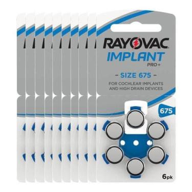 Imagem de 60 Pilhas Rayovac Tam 675 Para Implante Coclear