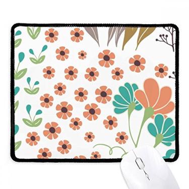 Imagem de Tapete de borracha para jogos GreenOrange Flower Plant Paint Mousepad com borda costurada