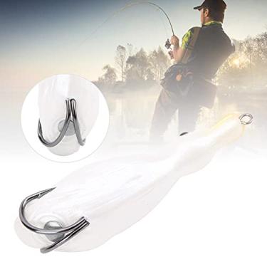 Imagem de 01 Isca de pescaria, isca de peixe realista e equipamento de pesca artificial isca de peixe para camada superior de água (branca)