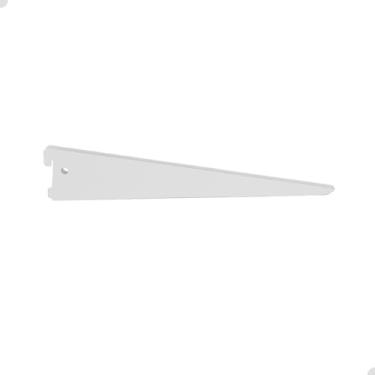 Imagem de Suporte Duplo De Prateleira Encaixe Para Trilho Cremalheira Rasgo Duplo - ÁGUIA SPV (32cm, BRANCO)