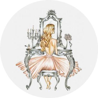 Imagem de Painel Redondo 3D Sublimado Maquiagem Frd-3970