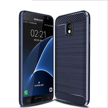 Imagem de Capa para Samsung Galaxy J7 2018, capa de material de fibra de carbono, macia, antiderrapante, antiimpressões digitais, capa totalmente protetora para Samsung Galaxy J7 2018