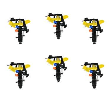 Imagem de Aspersor De Impulso Setorial Irrigador De Impacto Para Jardim Kit 6 Plantação Lavoura Ajustável Giratório Circulo Cheio