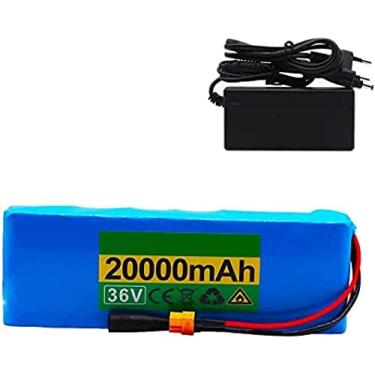 Imagem de Bateria Ebike 36V 20Ah, bateria de scooter de íon de lítio 10S4P com carregador, conector T-Plug e BMS, para scooter de bicicleta elétrica de 250W a 1000W