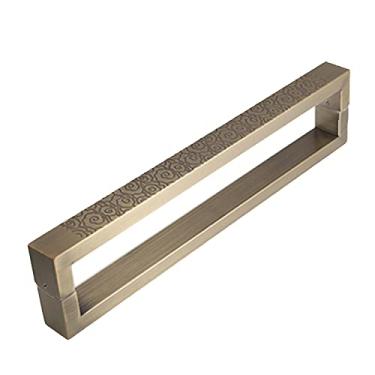 Imagem de Puxador de porta, maçaneta de porta de entrada de aço inoxidável de 59,9 cm, maçaneta retangular plana para porta de celeiro deslizante de vidro de chuveiro de barra/B/60 cm (B 80 cm)