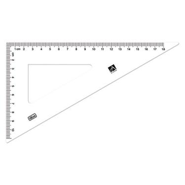 Imagem de Tilibra - Esquadro Escolar Escaleno N.21 60°Académie, Transparente