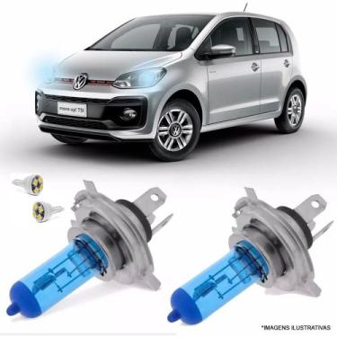 Imagem de Lampada Super Branca Vw Up 11 Até 17 Farol Alto Baixo H4 - Tech One