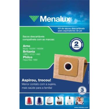 Imagem de Kit C/3 Filtro Saco Coletor de Pó Aspirador Britania ASP1380 ASP1410 A