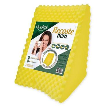 Imagem de Almofada Duoflex Recoste Bem Massageadora Amarela - AM0006