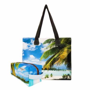 Imagem de Bolsa Feminina e Necessaire Coqueiro, Magicc Bolsas