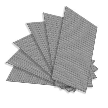 Imagem de TORMEN 10x5 inch Classic Baseplates, Building Bricks Plates Compatible for Major Brands, & STEM Activities, Inspiring Creativity & Learning(Light Gray*6)