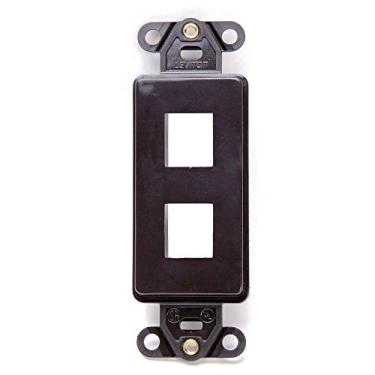 Imagem de Leviton Inserção decorativa QuickPort 41642-B, 2 portas, marrom