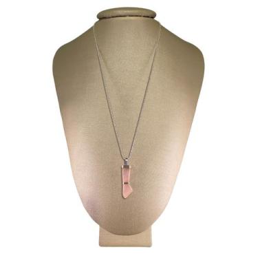 Imagem de Colar Prata 925 Diamantado Quartzo Rosa Figa - Ponte Vecchio - Ponte V