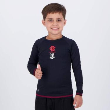 Imagem de Camisa Térmica Flamengo Guanabara Manga Longa Infantil Preta - Brazili