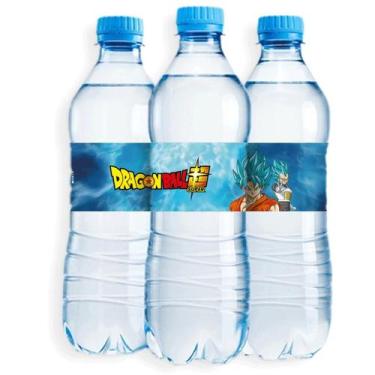 Imagem de Adesivo Rótulo de Garrafa Festa Dragon Ball Super - 6 peças - 1 Unidad