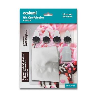 Imagem de Kit Confeiteira Decorador de Bolos 6 pçs Ecolumi Rizzo Confeitaria - G