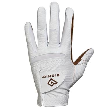 Imagem de Luva de golfe feminina Bionic com mão direita e aderência 2.0 – Pequena – Caramelo
