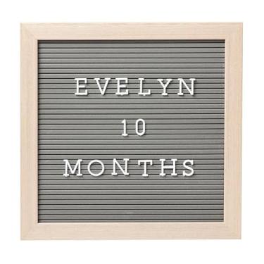 Imagem de Pearhead Conjunto de cartolina de madeira - Suporte ideal para compartilhamento de fotos para anúncios de bebê, lembrança de marco, quadro de mensagens personalizado e presente de chuveiro - Inclui