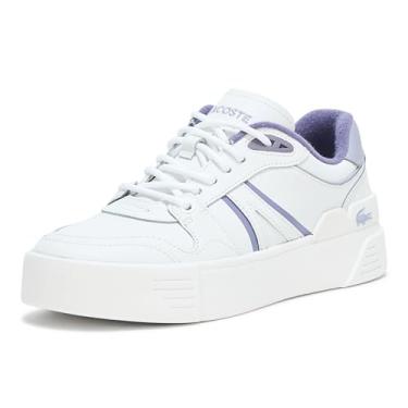 Imagem de Lacoste Tênis feminino L002 Evo, Branco/roxo claro, 40
