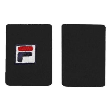 Imagem de Munhequeira Fila Player Algodão 11 cm Par, Único, Preto