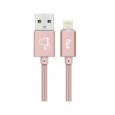 Imagem de Cabo Compatível com Iphone Ipad Reforçado Rosa L810BRG Elg