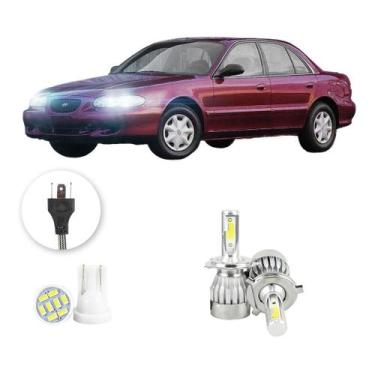 Imagem de Kit Lampadas Led Hyundai Sonata 1992 A 1998 H4 20000lm - V10, Branco