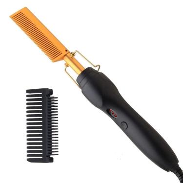 Imagem de Hot Comb Alisador De Ferro Elétrico Cachos E Cachos 110V
