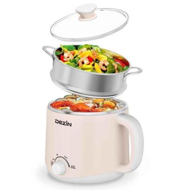 Imagem de Panela elétrica de macarrão rápido DEZIN de 1,6 L com vaporizador