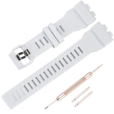 Imagem de Rihahisy Pulseira de substituição de silicone macio para Casio GBD-800/GMA-B800 masculina acessórios de relógio, Branco, average size