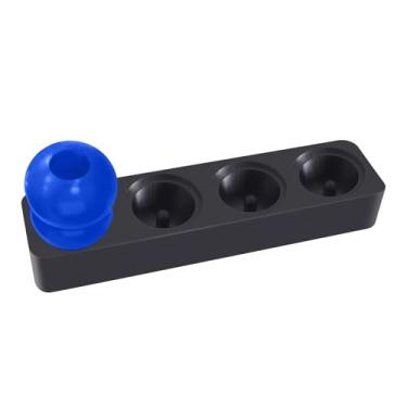 Imagem de MXFIV Suporte para freezer complicável com Kong, com plugues embutidos, suporte de brinquedo para buscar e mastigar para cães (médio)