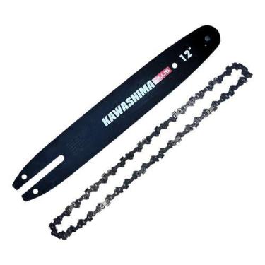 Imagem de Kit Sabre Saibro 12 30cm + Corrente 22dt Para Ms170 Ms180 - NoBrand