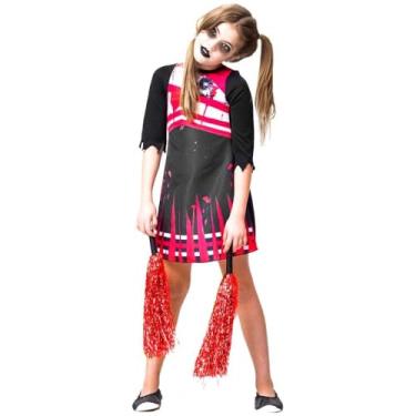 Imagem de Fantasia de Líder de Torcida Zumbi Infantil de Halloween