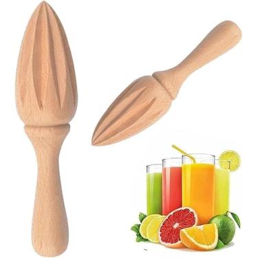 Imagem de Espremedor de frutas cítricas de madeira – Espremedor manual manual de limão/laranja | Ferramenta de espremedor de frutas portátil para casa, café e bar, utensílios de cozinha, acessórios de barman