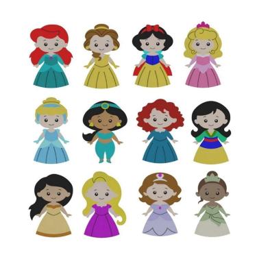 Imagem de Cortador Kit Princesas 12 Modelos Modulares Tamanho 6cm