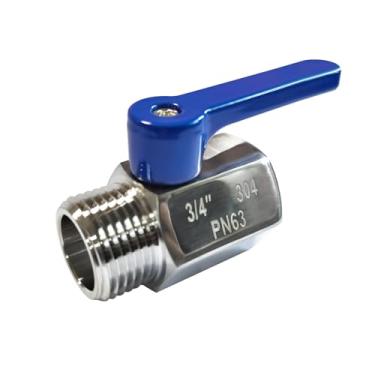 Imagem de Beduan Válvula de desligamento 3/4 de aço inoxidável rosca GHT mangueira de jardim conector resistente (cabo longo)