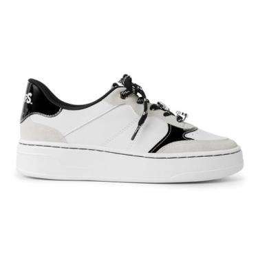 Imagem de Tênis Smurfs Anabela Médio Branco Neve com Preto - PICCADILLY, 36